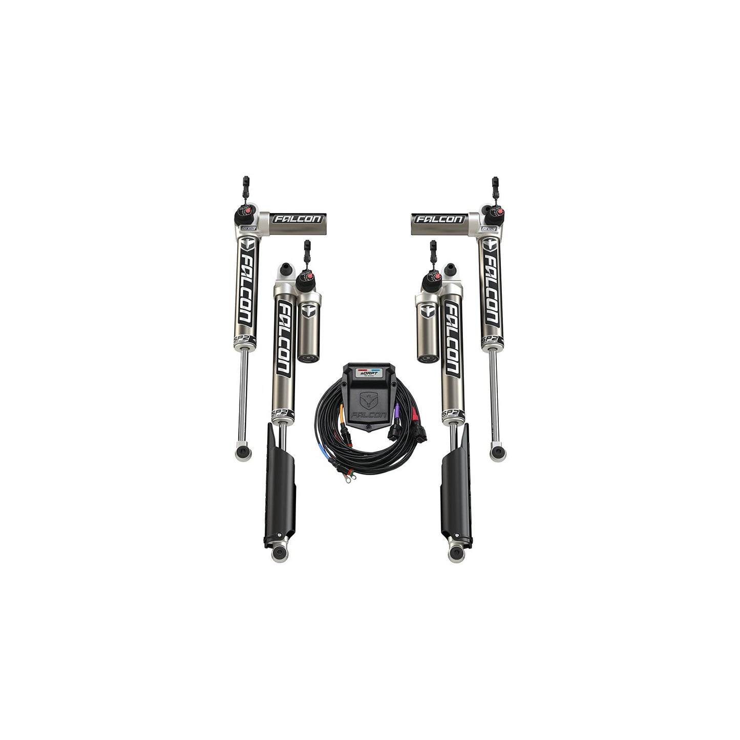FALCON SHOCKS | 18-Up Jeep Wrangler JL 2 Door SP2 3.5 aDAPT Piggyback Shock Kit 2-4.5 Inch Lift Falcon Shocks | 10-04-35-400-200