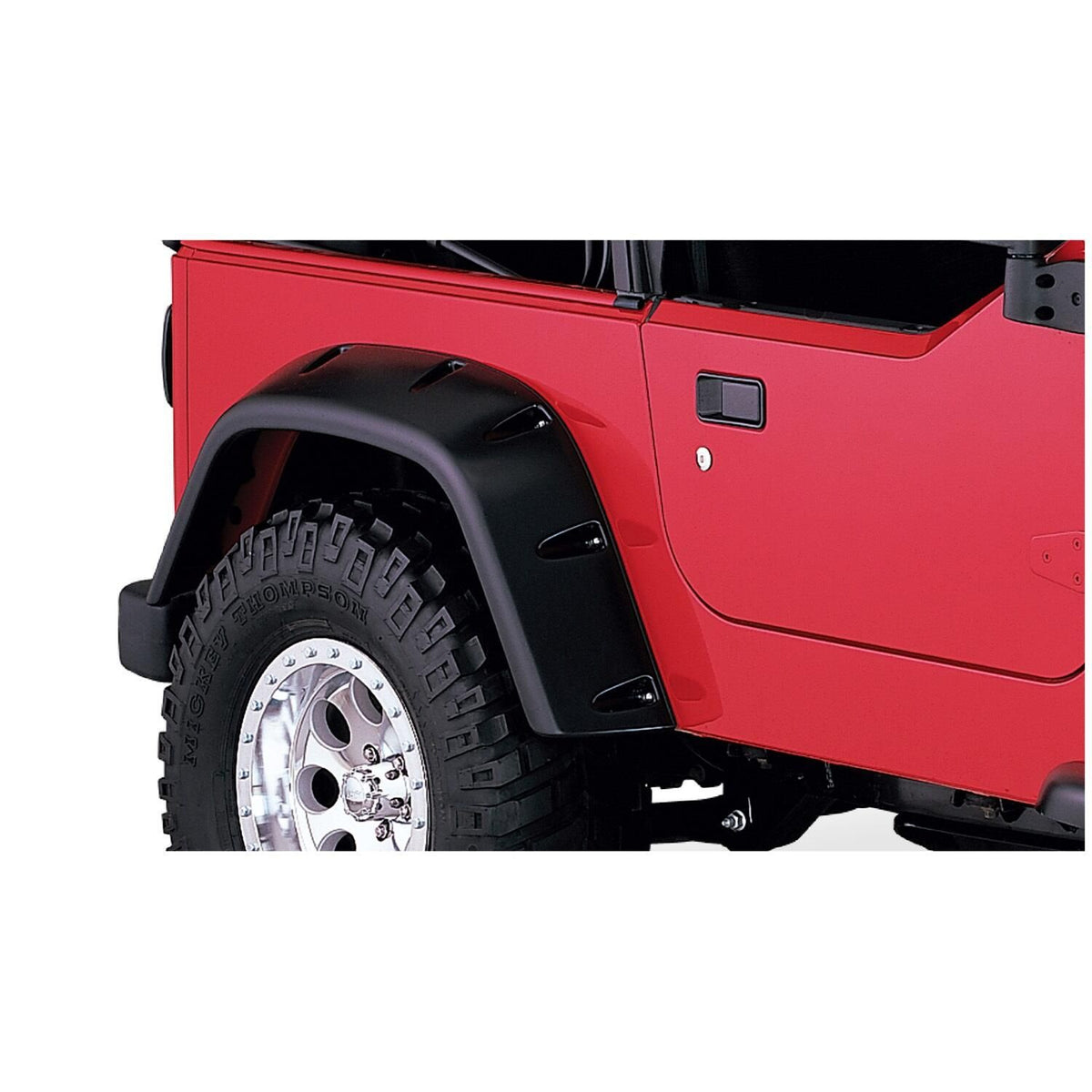BUSHWACKER | Pocket/Rivet Rear Fender Flares | 1997-2006 Jeep Wrangler TJ | 10030-07