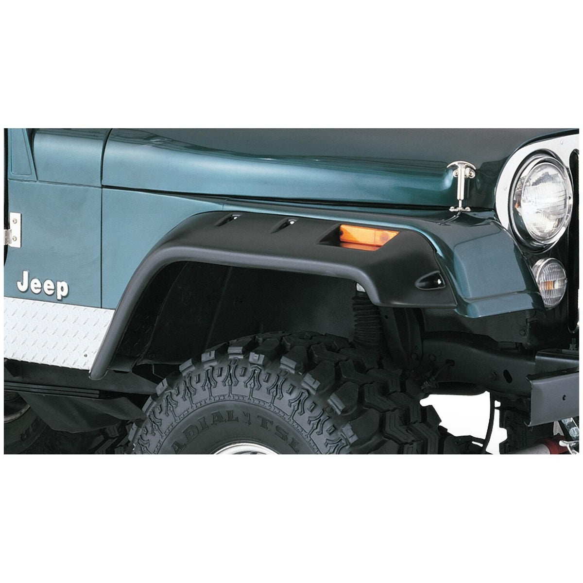 BUSHWACKER | Cut-Out Front Fender Flares | 1976-86 Jeep CJ7 | 10059-07