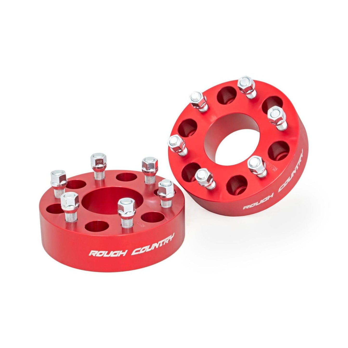 ROUGH COUNTRY 2 Inch Wheel Spacers | 6x5.5 | Red | Chevy/GMC 1500 Truck & SUV | 1101RED