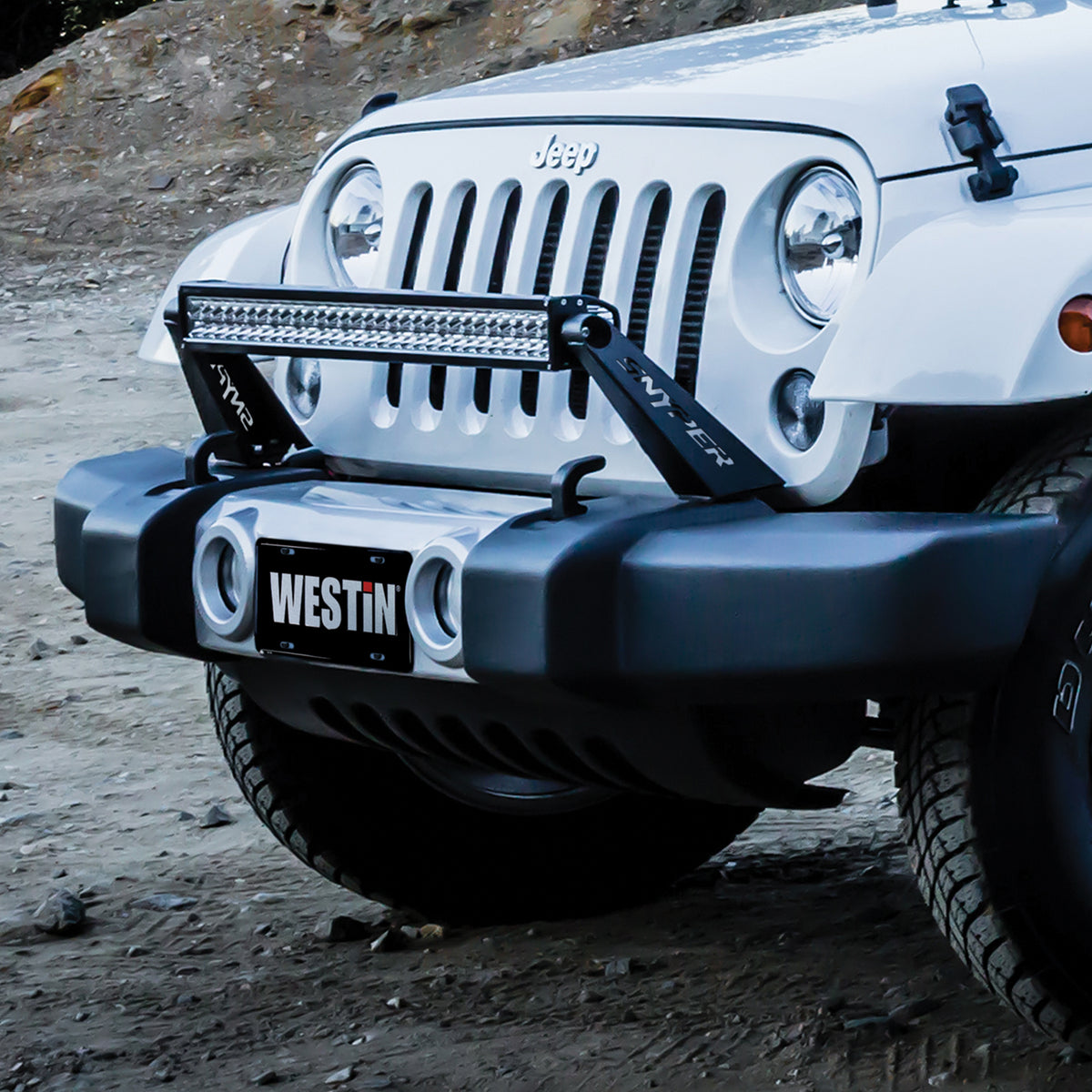 Westin Bumper Mount 30" LED Bar 2007-2018 Jeep Wrangler JK