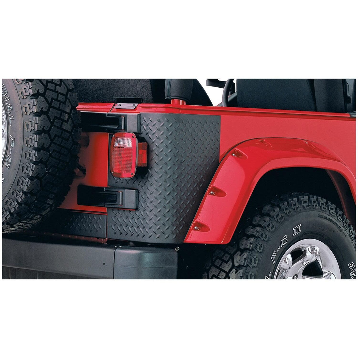 BUSHWACKER | Trail Armor Rear Corners | 1997-2006 Jeep Wrangler TJ | 14001