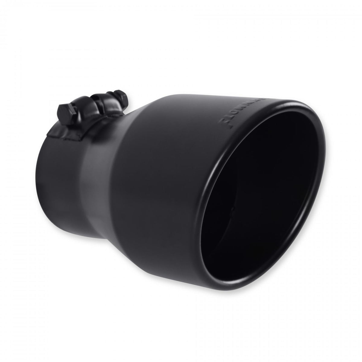 FLOWMASTER Exhaust Tip Exhaust Tip 4.5 Inch Black Angle Cut Fits 3.0 Inch Tubing, 7.00-In Long Clamp On