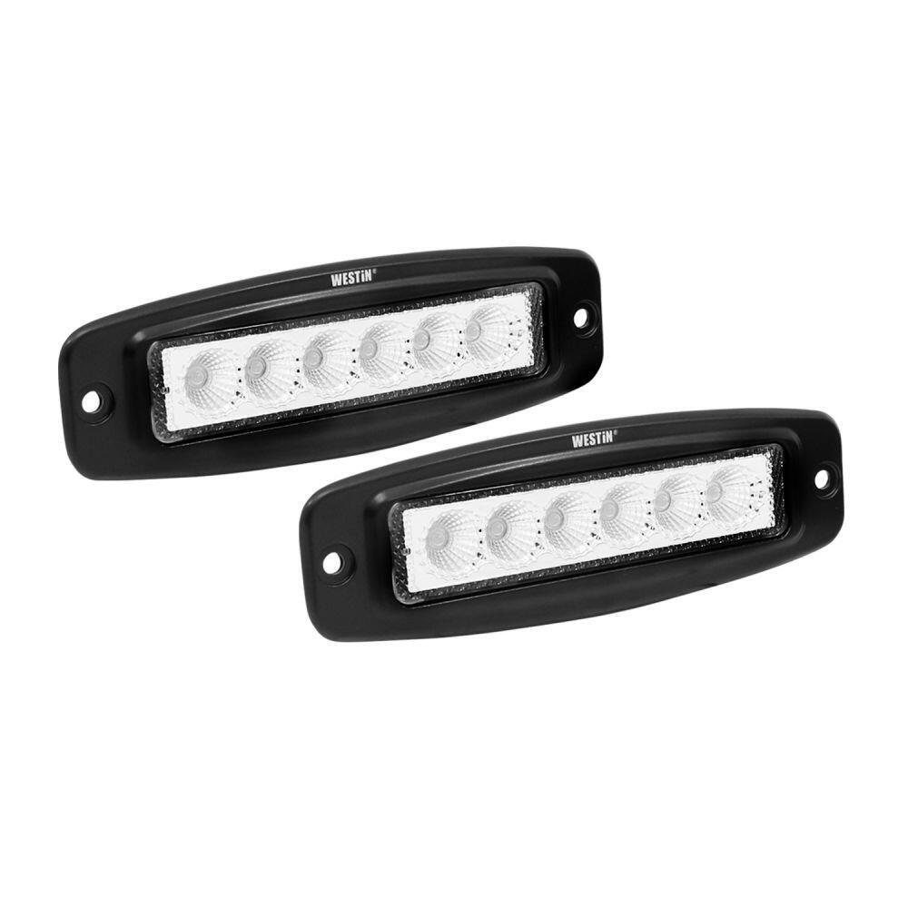 Westin FM6 Flush Mount LED Single Row 6 x 3W Bridgelux w/terminated wiring (Set-2)