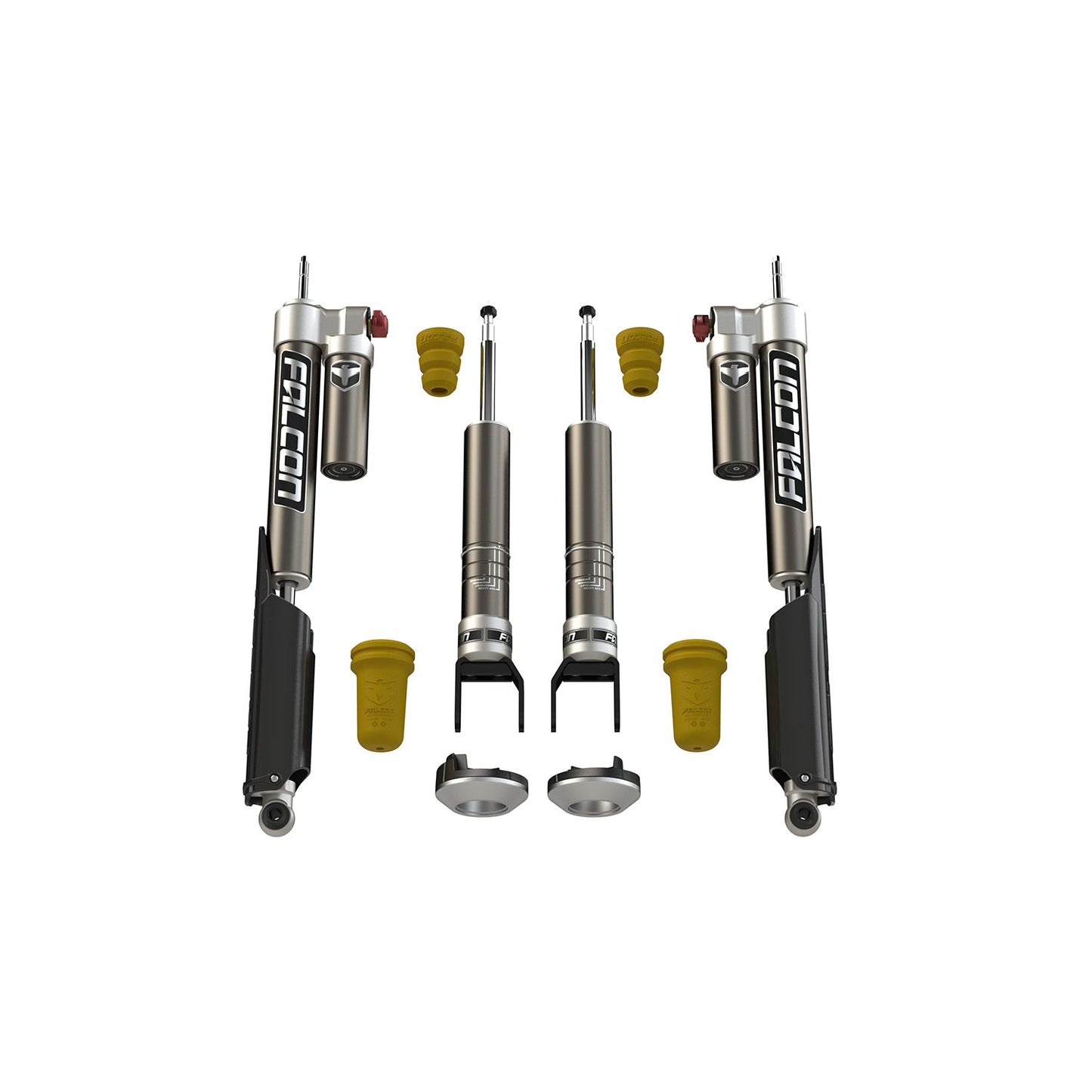 FALCON SHOCKS | 2019+ Ram 1500 Rebel 2.25 Inch-1.25 Inch Sport Tow/Haul Shock Leveling System Falcon Shocks | 19-04-32-400-002