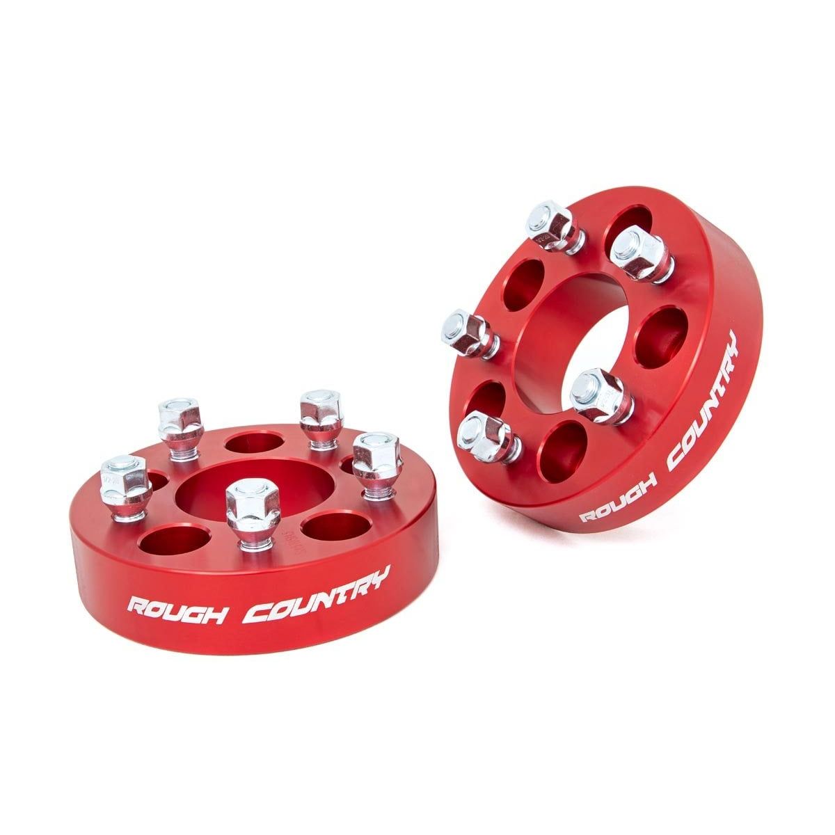 ROUGH COUNTRY 1.5 Inch Wheel Spacers| 5x4.5 | Red | Jeep Comanche MJ/Wrangler TJ/Wrangler Unlimited | 1090RED