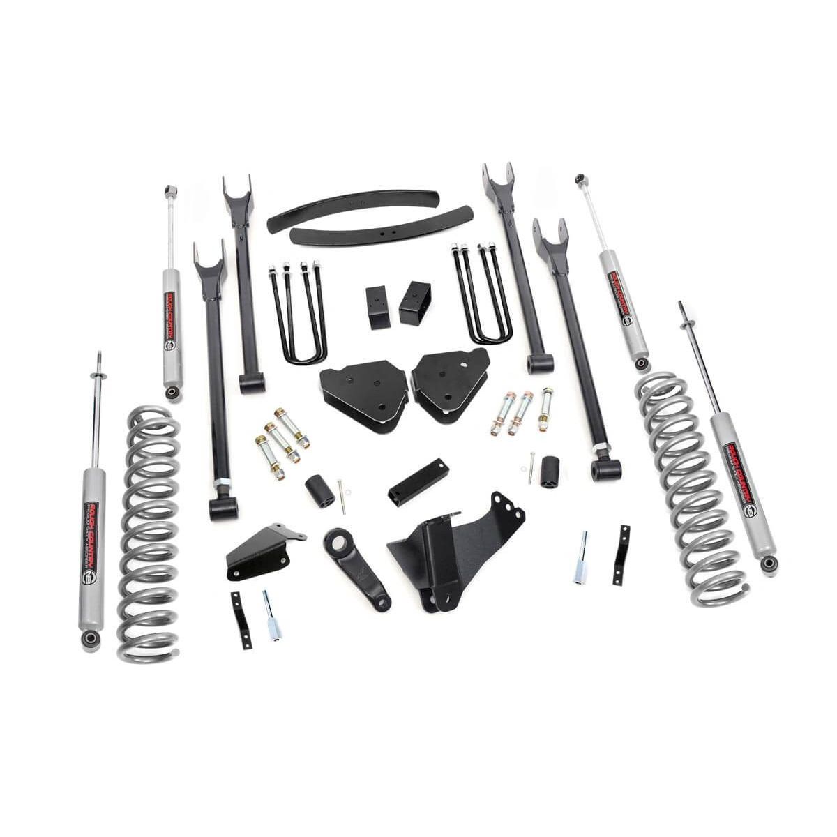 ROUGH COUNTRY 6 Inch Lift Kit | Diesel | 4 Link | No OVLDS | Ford F-250/F-350 Super Duty (05-07) | 579.2