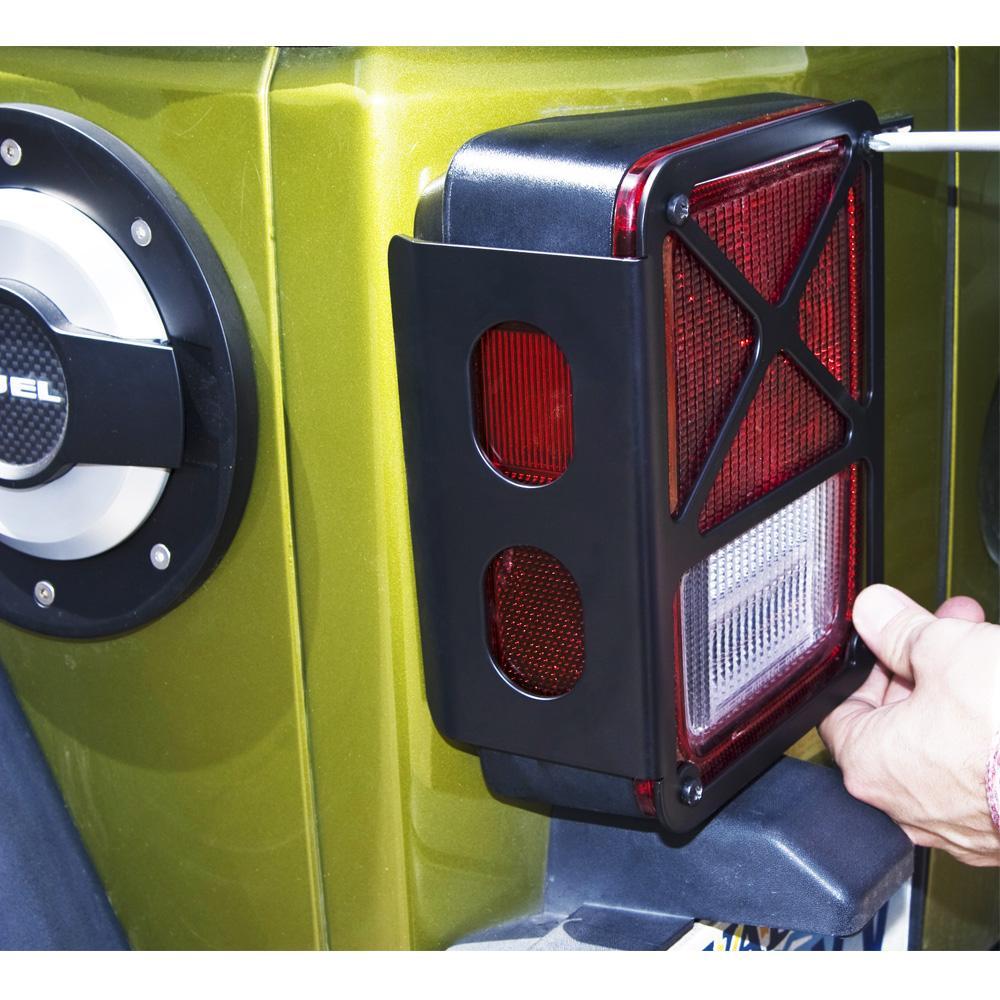2007-2018 Jeep JK Tail Lamp Guards | Stainless — D-JP-190007-SS