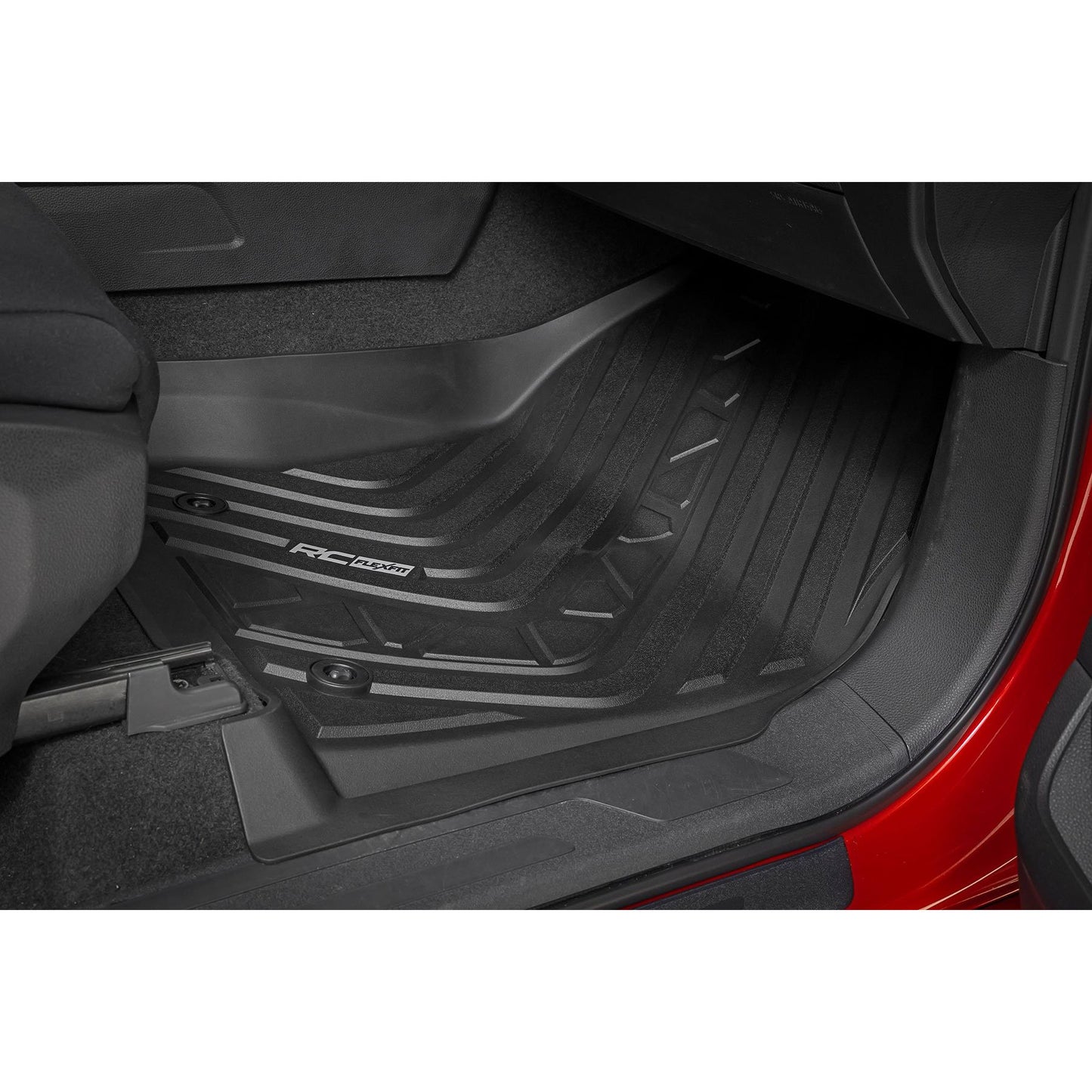 ROUGH COUNTRY Flex-Fit Floor Mats | FR & RR | CrewMax | Toyota Tundra 2WD/4WD (2022-2025) | FF-71780