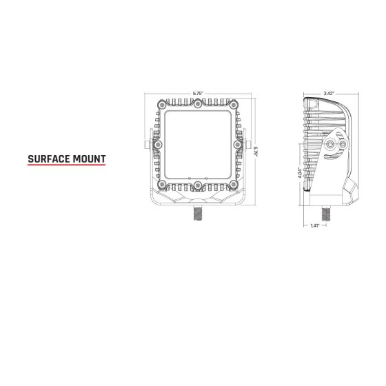 RIGID INDUSTRIES | Q-Series Spot with Amber PRO Lens Rigid Industries | 244293