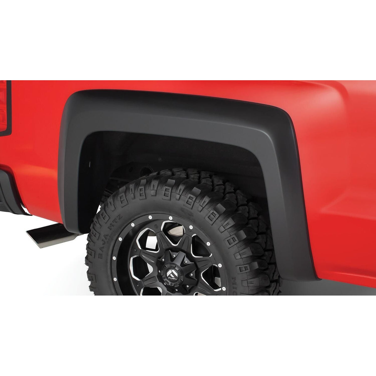 BUSHWACKER | Black Extendafender Style Smooth Finish Rear Fender Flares For 1973-1987 Chevrolet/Gmc C/K 1500 73-91 Blazer/Jimmy 75-80 K10/K20 Suburban 75-78 Gmc C15/C25 | 40002-01
