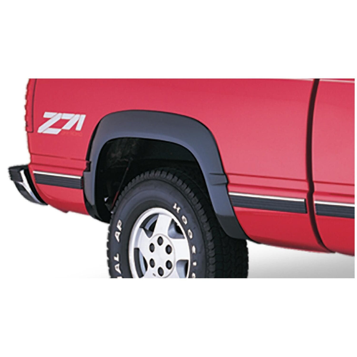 BUSHWACKER | Black OE Style Smooth Finish Rear Fender Flares For 1988-1999 Chevrolet C/K 1500, R2500 1997-1999 Tahoe 1995-1997 Yukon 1992-1994 Blazer | 40028-01