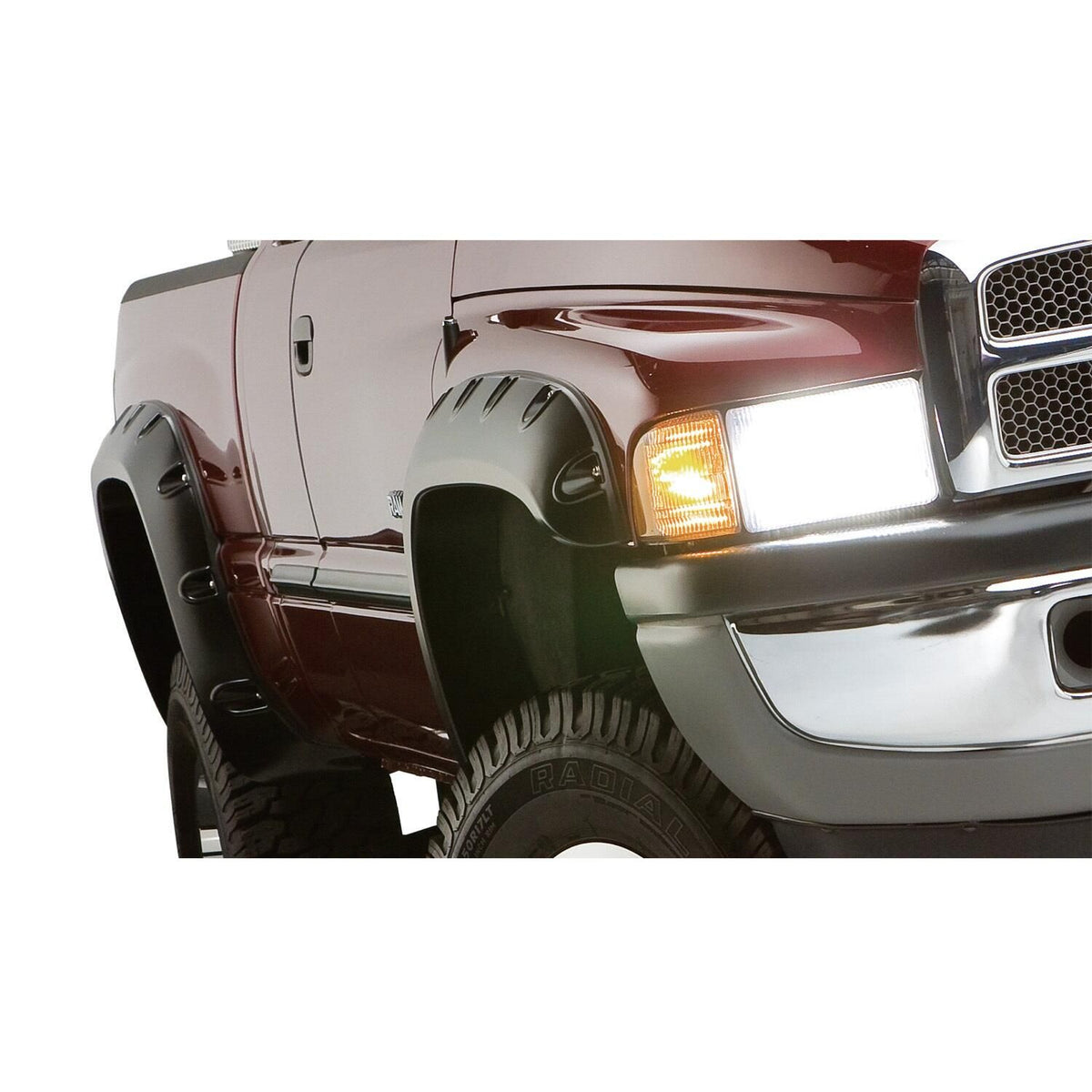 BUSHWACKER | Pocket/Rivet 4-Piece Fender Flare Set | 2020-25 GMC Sierra 1500 | 40909-64