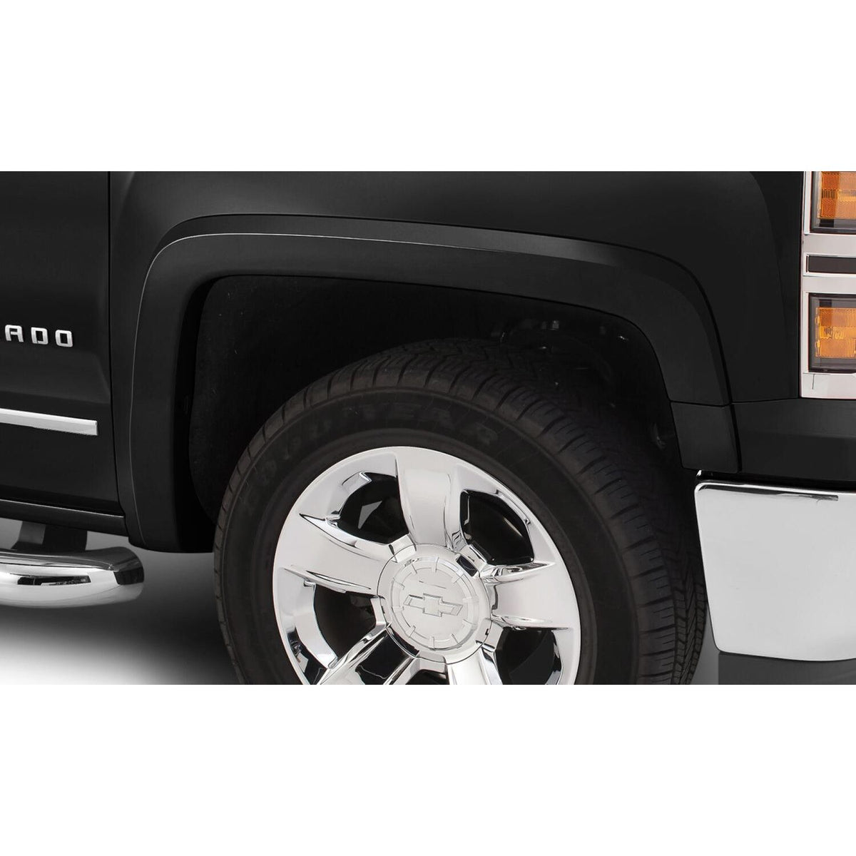 BUSHWACKER | OE-Style 4-Piece Fender Flare Set | 2016-18 Chevy Silverado 1500 2017-19 Chevy Silverado 2500/3500 | 40956-34