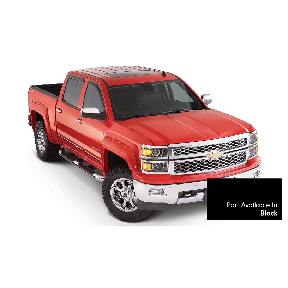 BUSHWACKER | Pocket/Rivet 4-Piece Fender Flare Set | 2016-18 Chevy Silverado 1500 | 40959-34