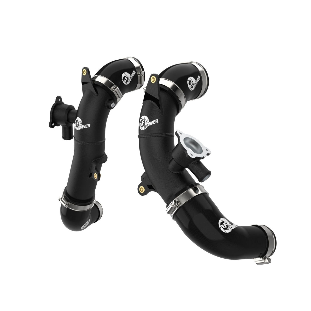 aFe POWER BladeRunner 2.5 IN Aluminum Hot Charge Pipe Black — 46-20568-B