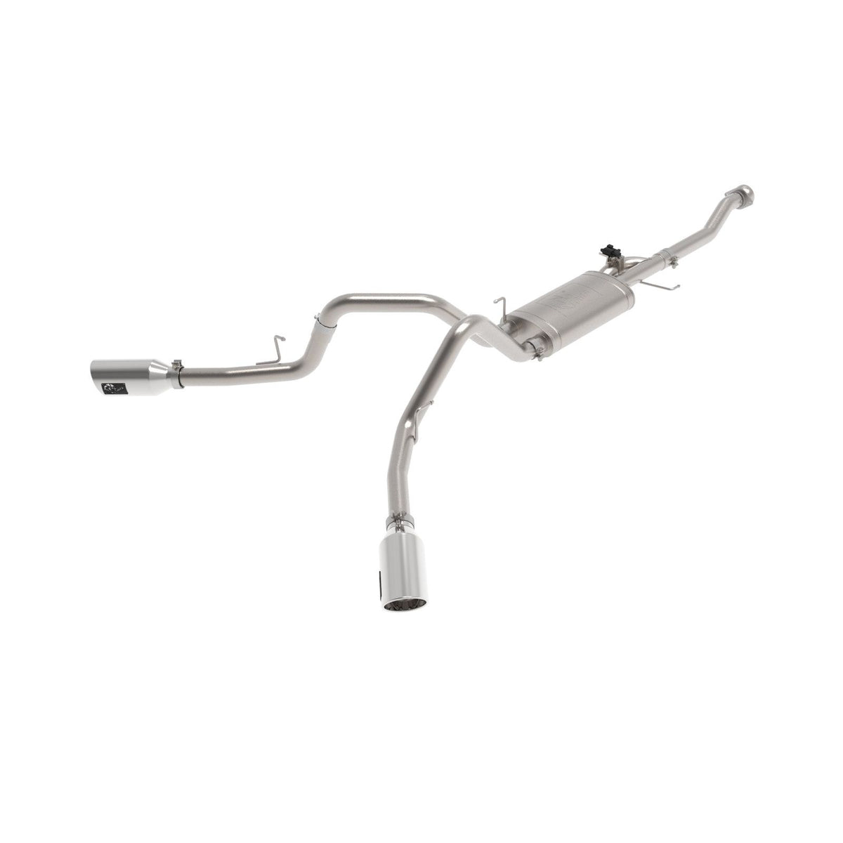 aFe POWER Gemini XV 3 IN 304 Stainless Steel Cat-Back Exhaust System w/ Cut-Out Polished — 49-33129-P