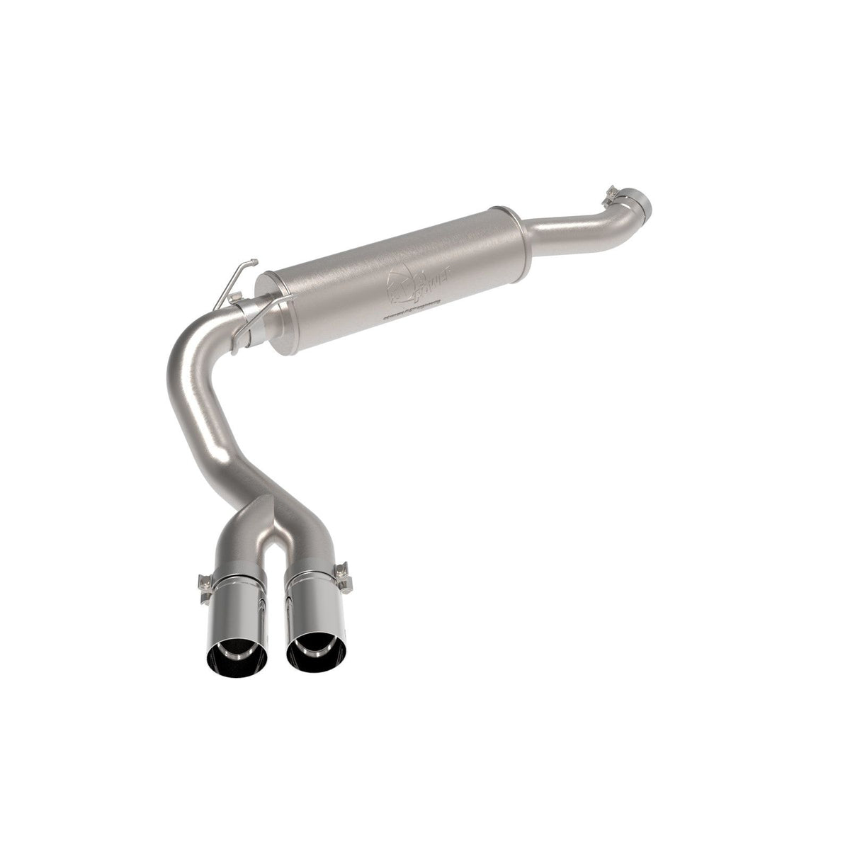 aFe POWER Rebel Series 3-1/2 IN Stainless Steel Cat-Back Exhaust System w/ Polished Tip — 49-42082-P