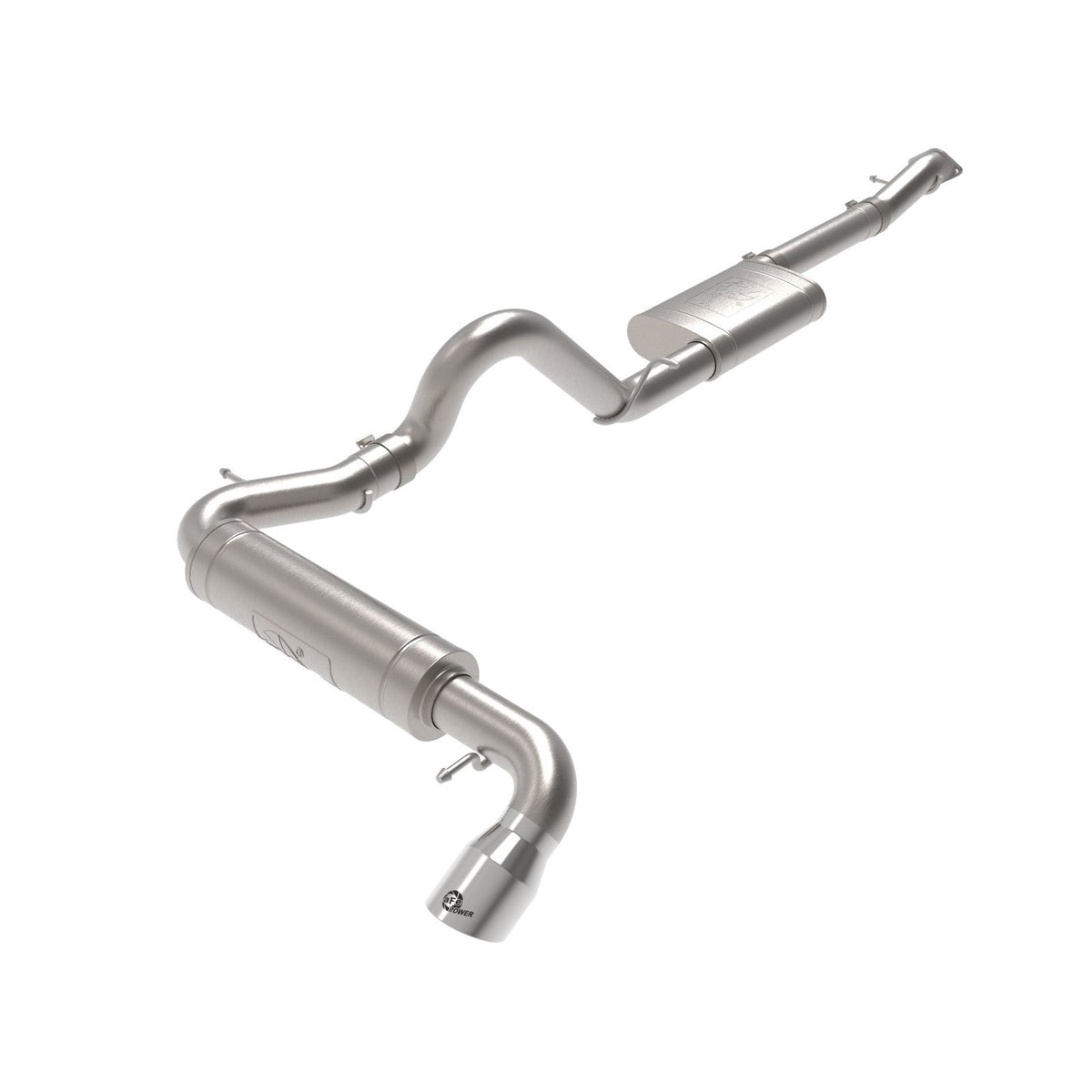aFe POWER Apollo GT Series 3 IN 409 Stainless Steel Cat-Back Exhaust System w/ Polished Tip — 49-43136-P