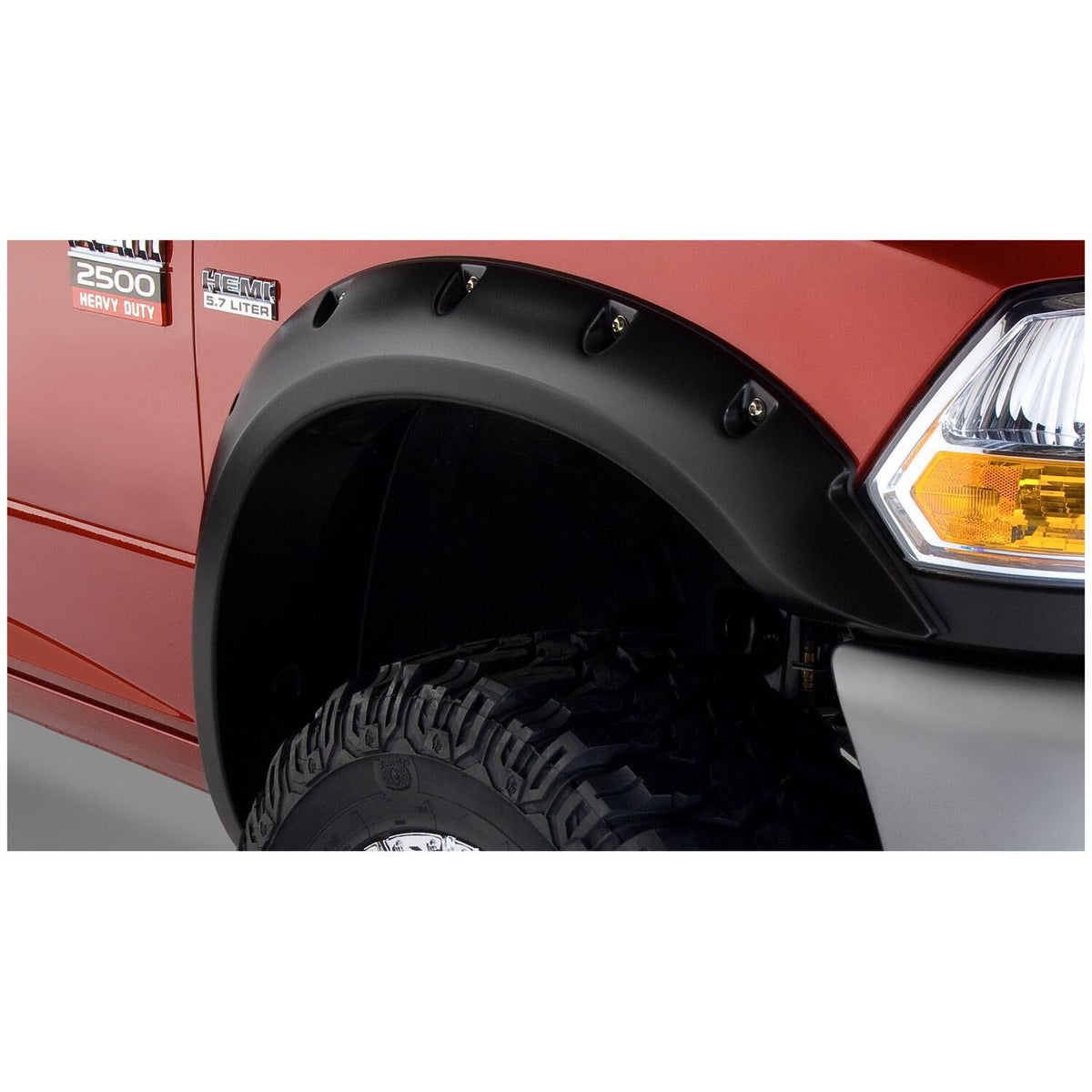 BUSHWACKER | Pocket/Rivet Front Fender Flares | 2012-18 RAM 2500/3500 | 50047-02