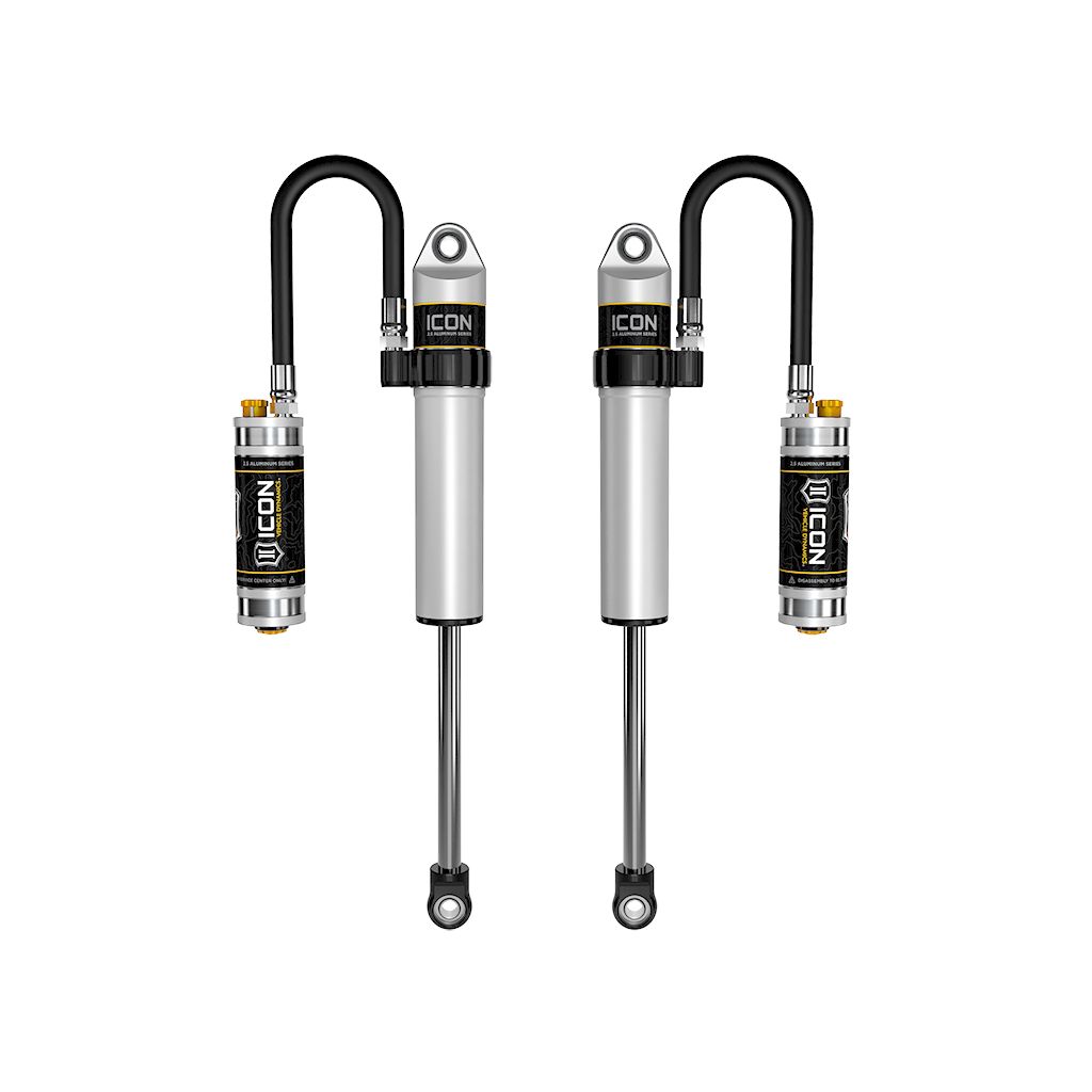 ICON VEHICLE DYNAMICS | 2003-2024 Toyota 4Runner 2005-2023 Toyota Tacoma 2007-2014 Toyota FJ Cruiser Front 2.5 Vs Long Travel Remote Reservoir W/ CDCV Secondary Shocks Pair Icon Vehicle Dynamics | 59703CP-CB