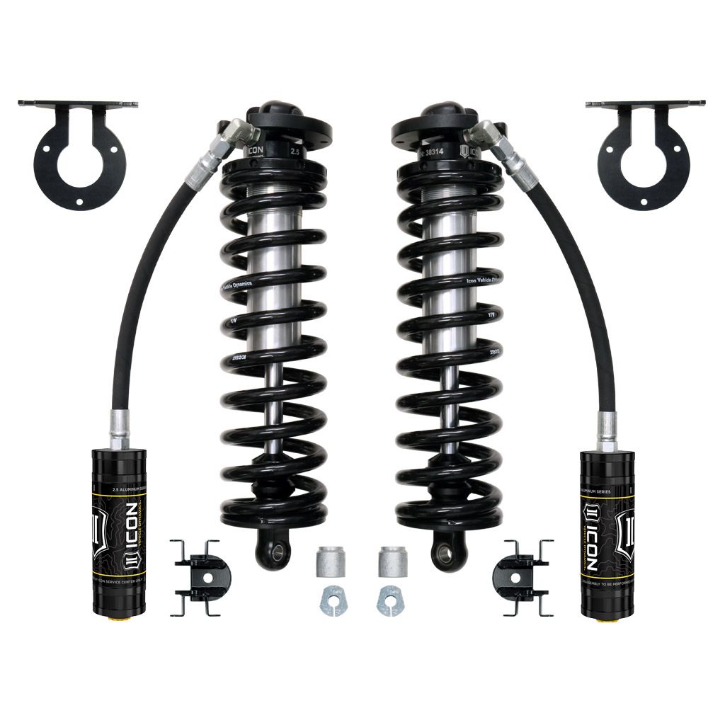 ICON VEHICLE DYNAMICS | 2005-2023 Ford F-250/F-350 Super Duty 4WD 2.5-3 Inch Lift V.S. 2.5 Series Coilover Conversion Kit Remote Reservoir W/ Caster Cams Icon Vehicle Dynamics | 61720