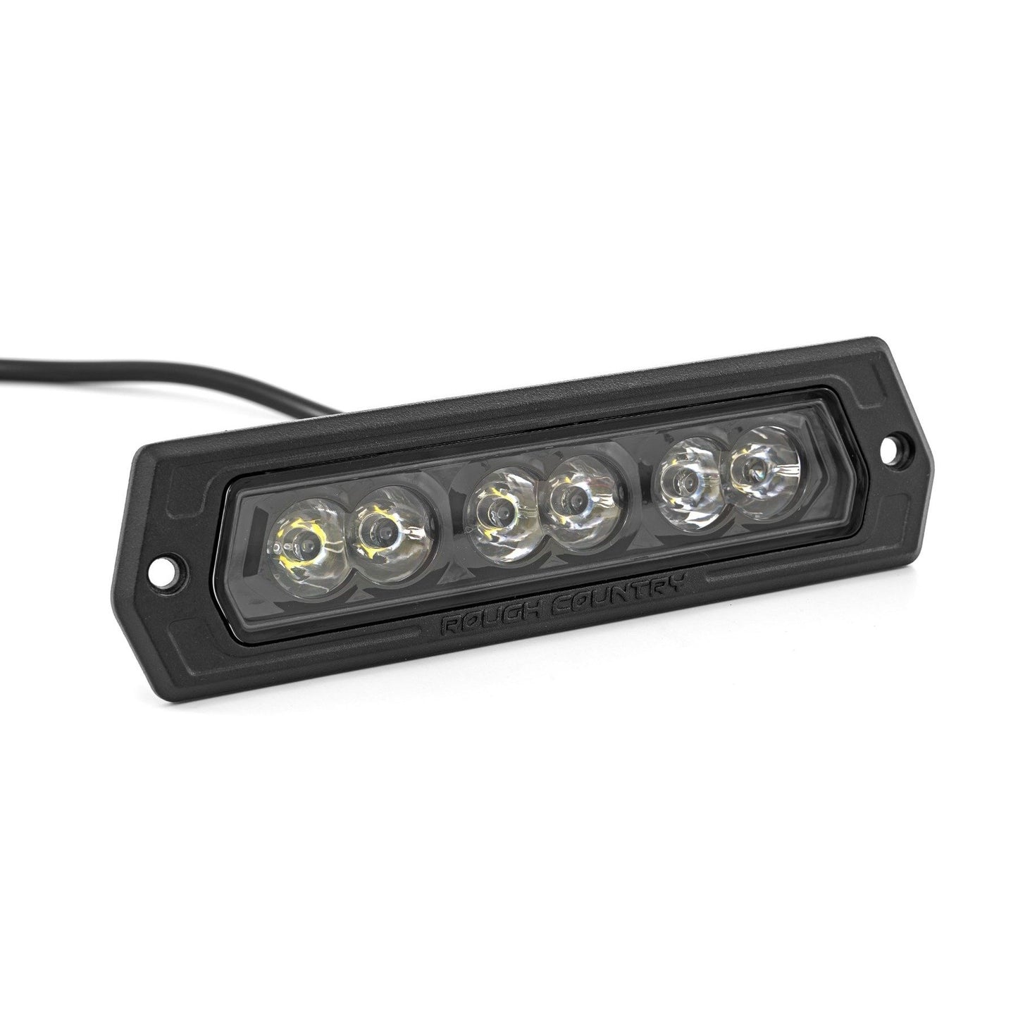 ROUGH COUNTRY 6 Inch Black Series LED Lights | Flush Mount | Pair | 70916BL