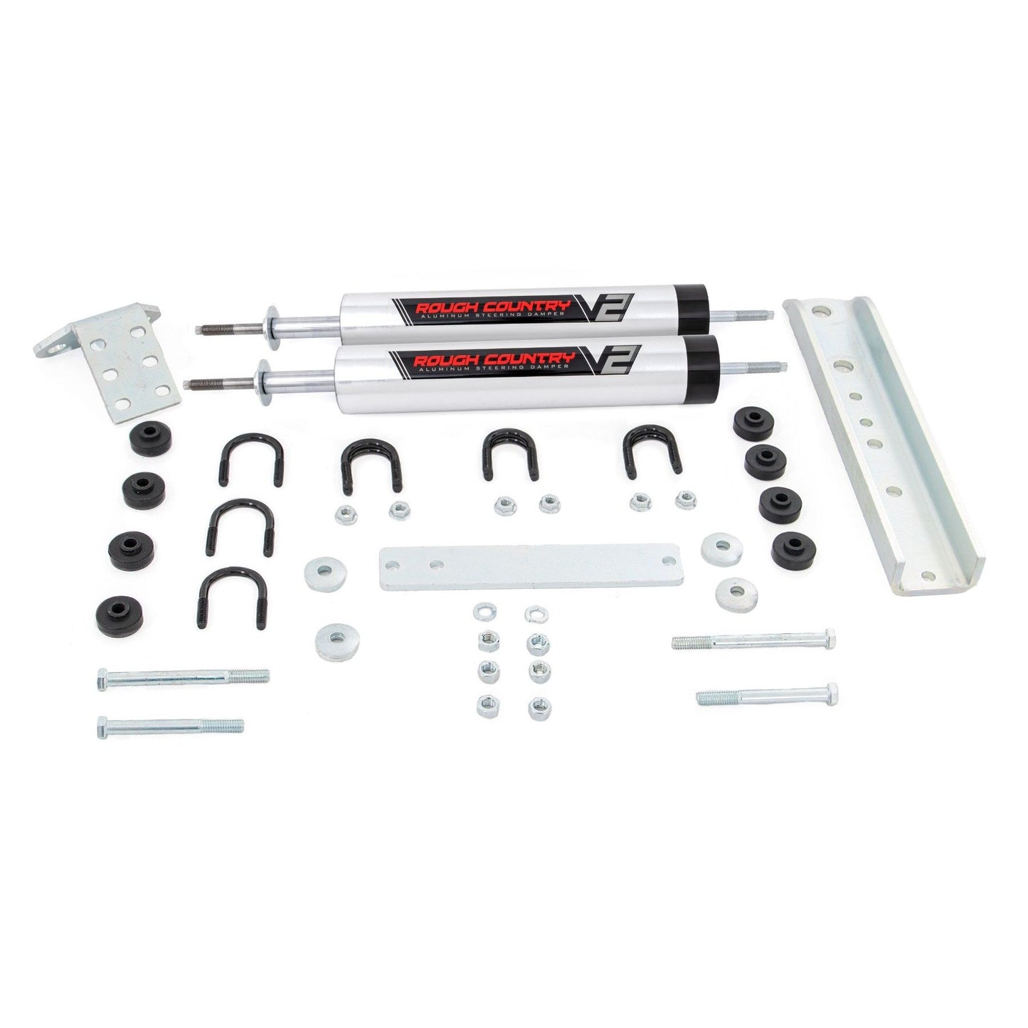 ROUGH COUNTRY V2 Steering Stabilizer | Dual | Ford Bronco/F-150/F-250 (1980-1998) | 8733870