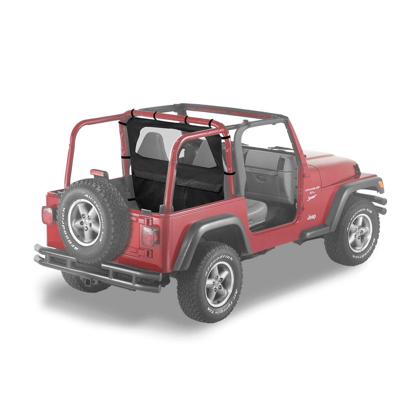 BESTOP | Standard Windjammer For Jeep 1980-1983 CJ5 Black Diamond Bestop | 80032-35 installed on a Jeep.
