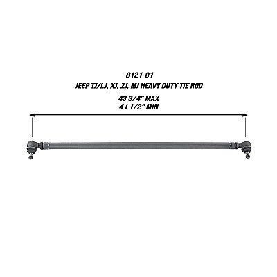 Synergy Jeep TJ/LJ, XJ, ZJ, MJ Heavy Duty Tie Rod — Synergy Jeep TJ/LJ, XJ, ZJ, MJ Heavy Duty Tie Rod