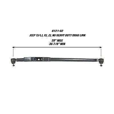 Synergy Jeep TJ/LJ, XJ, ZJ, MJ Heavy Duty Drag Link — Synergy Jeep TJ/LJ, XJ, ZJ, MJ Heavy Duty Drag Link