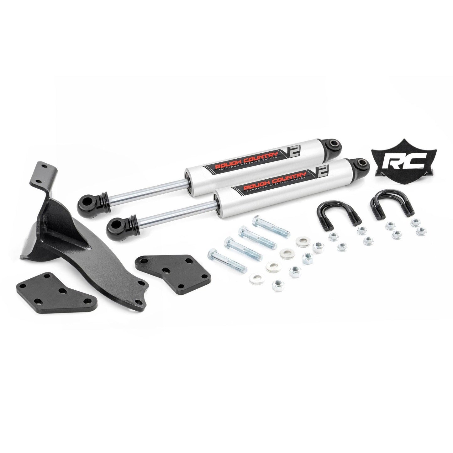 ROUGH COUNTRY V2 Steering Stabilizer | Dual | 2.5-8 Inch Lift | Ram 2500 (14-25)/3500 (13-25) | 8749470