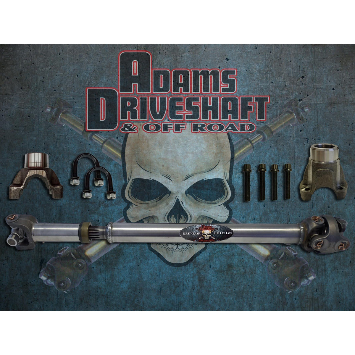 ADAMS DRIVESHAFT | 2007-2018 Jeep Wrangler JK Front 1310 CV Driveshaft Greasable U-Joints | Heavy Duty | ASDJK-1310F-G