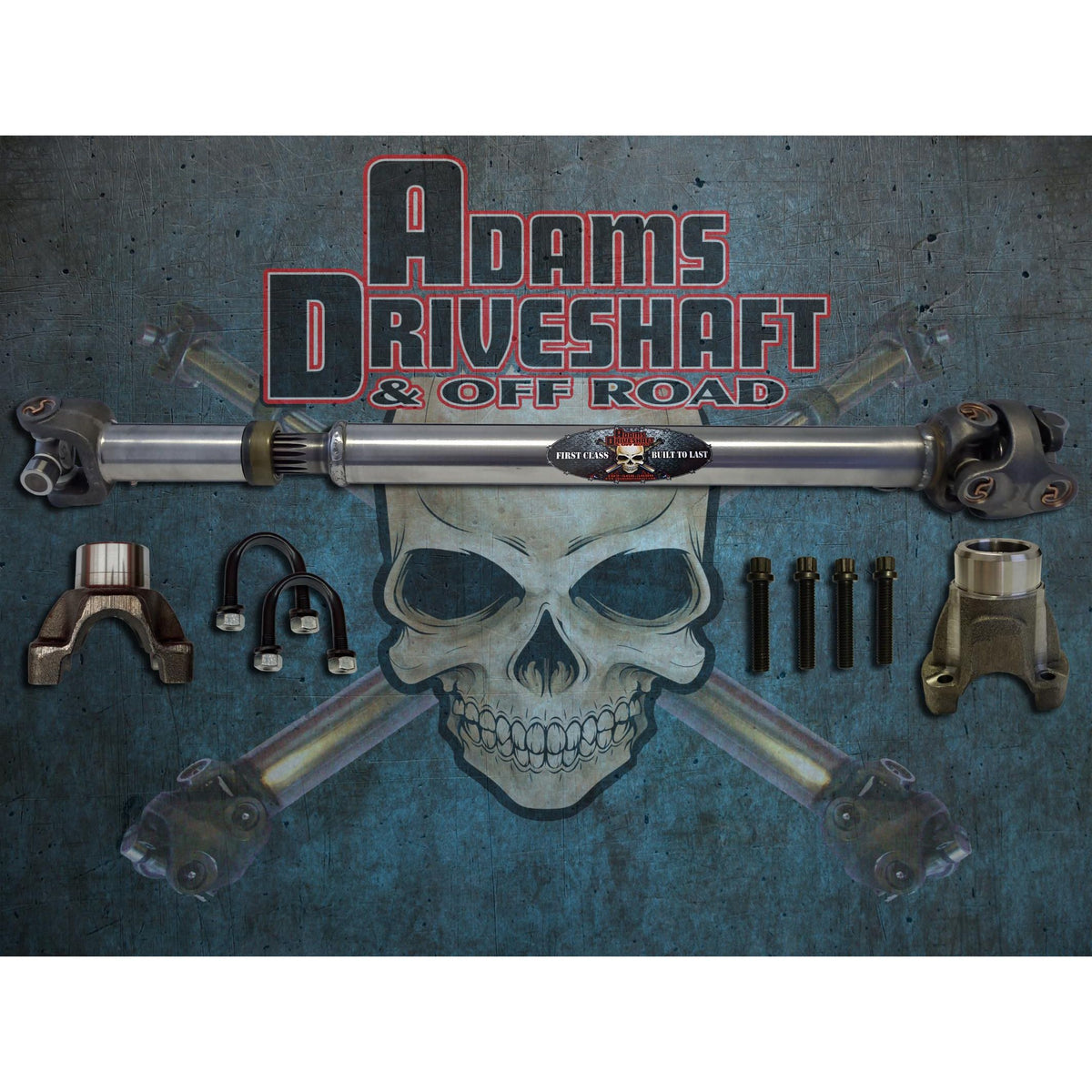 ADAMS DRIVESHAFT | 2007-2018 Jeep Wrangler JK Front 1310 CV Driveshaft Solid U-Joints with Pinion Yoke | Extreme Duty | ASDJK-1310F-S2Y