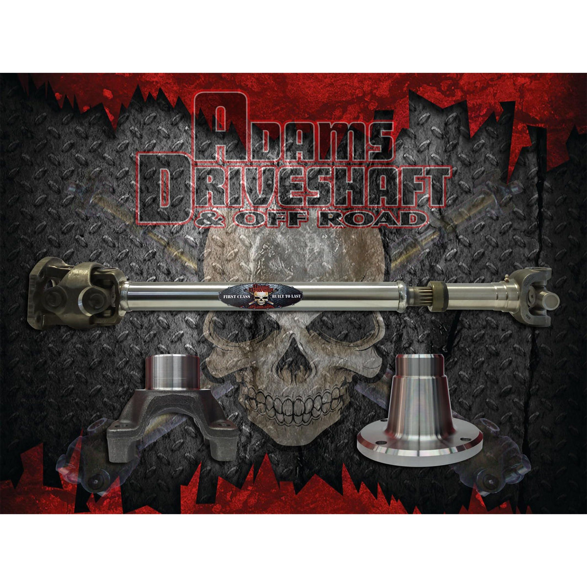 ADAMS DRIVESHAFT | 2007-2018 Jeep Wrangler JK Front 1350 CV Driveshaft | Extreme Duty Solid U-Joint | ASDJK-1350F-S