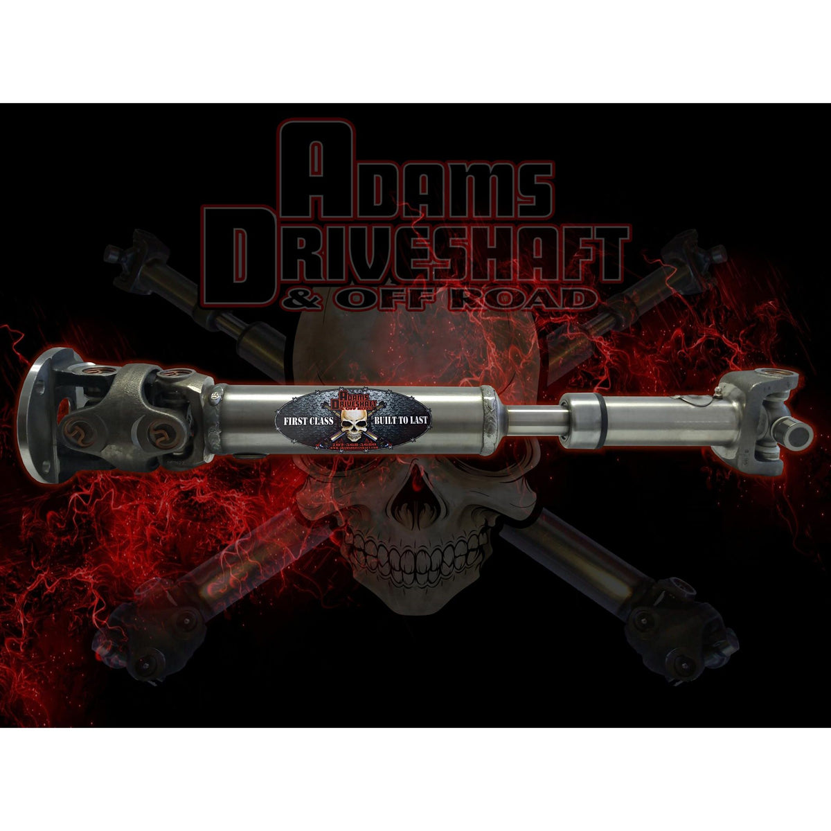 ADAMS DRIVESHAFT | 1996-2006 Jeep Wrangler TJ/LJ Rubicon Rear 1310 CV Driveshaft with 1330 Rear Pinion | Extreme Duty | ASDTJ-1310CVR-SRUB