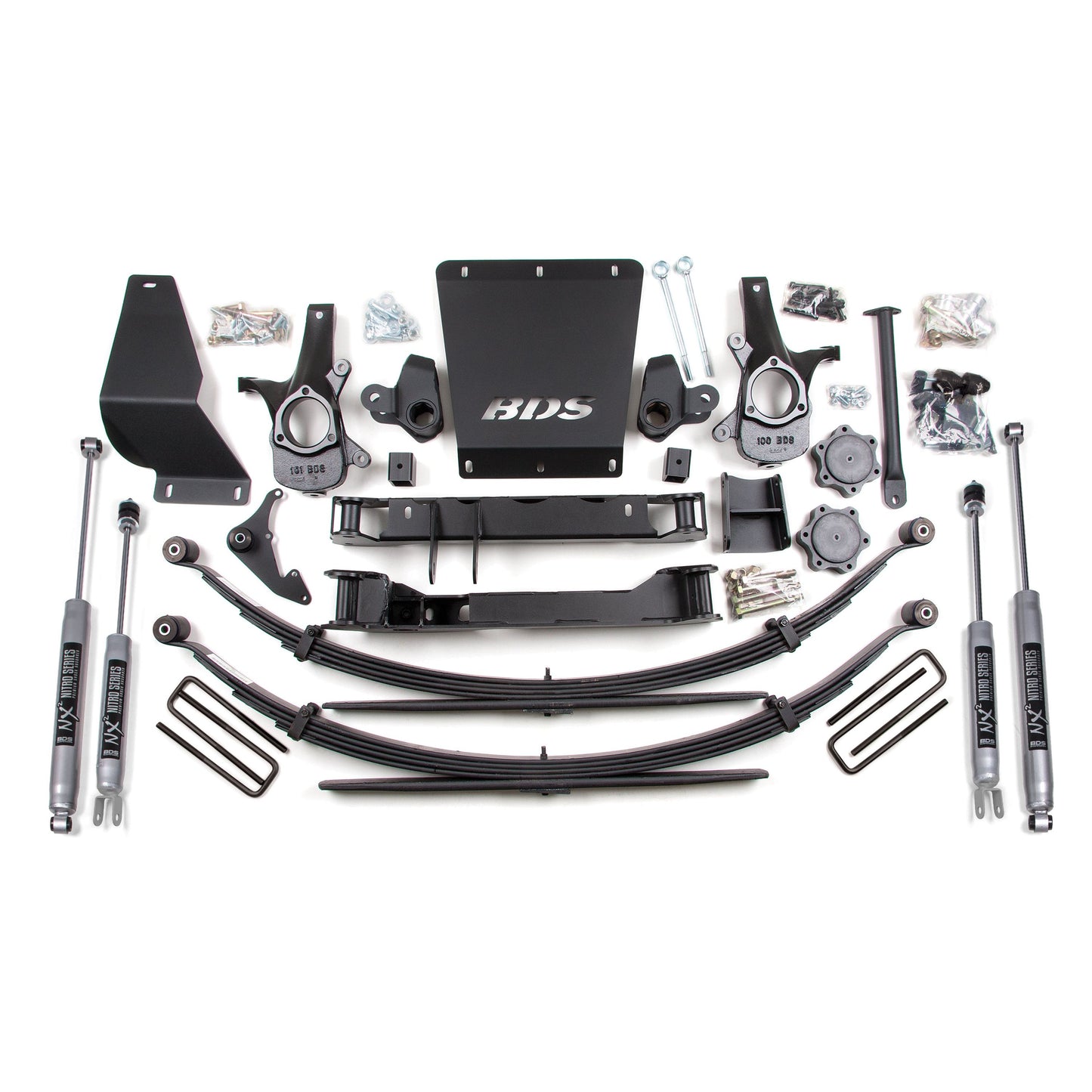 BDS Suspension lift kit with Nx2 shocks and leaf springs for 1999-2006 Silverado/Sierra 1500 4WD