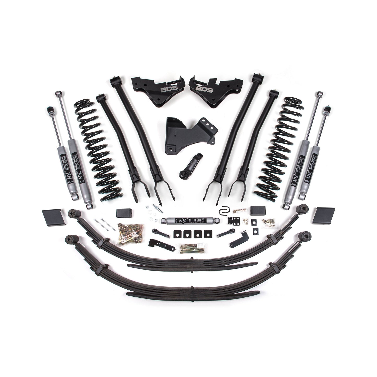 BDS Suspension 5" Lift Kit With Leaf Springs And Fox 2.5 Performance Elite Coilovers And Shocks