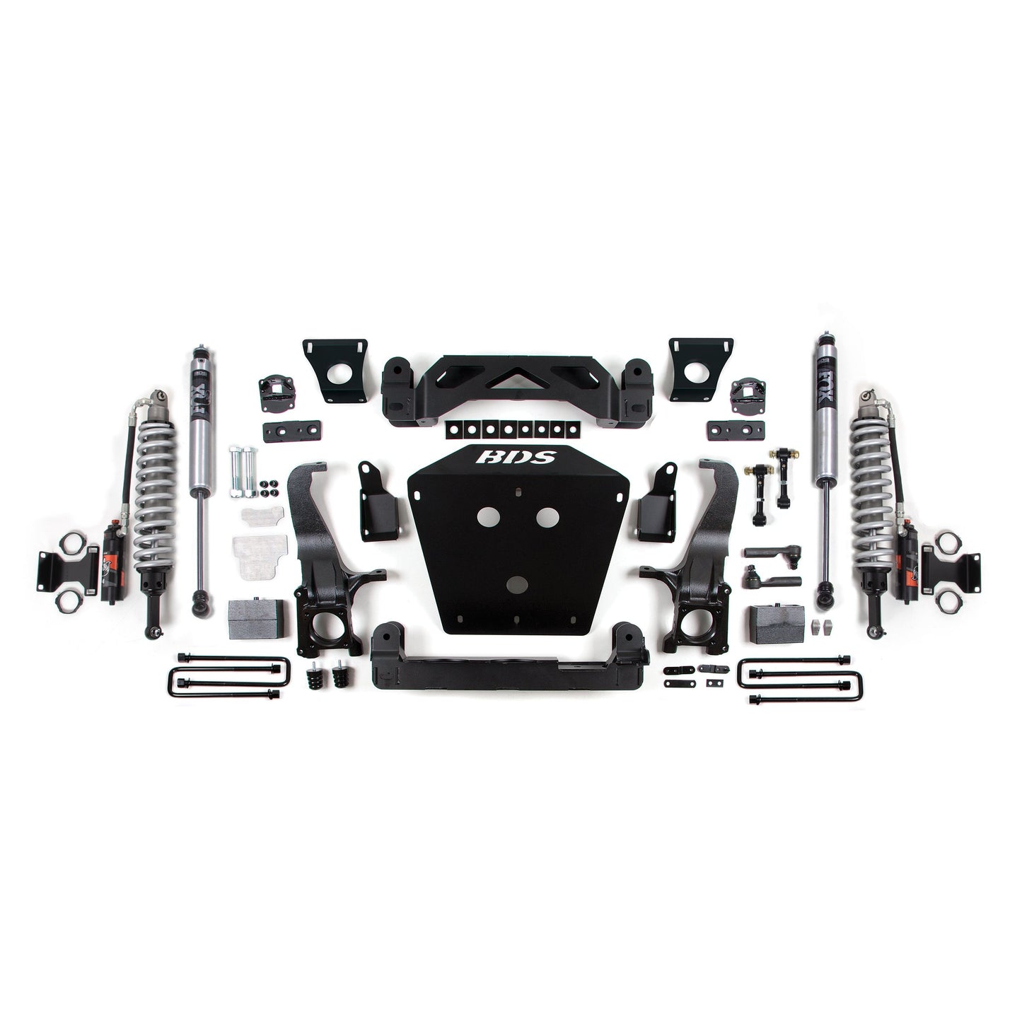 BDS Suspension lift kit components for 2007-2015 Toyota Tundra featuring Fox 2.5 shocks.