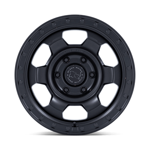 Black Rhino BR029 TROOPER Matte Black wheel with rugged design for 4x4 vehicles.