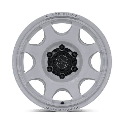 Black Rhino BR037 TEMBO Grayspace wheel displaying a purpose-driven 8-spoke design for off-road vehicles.