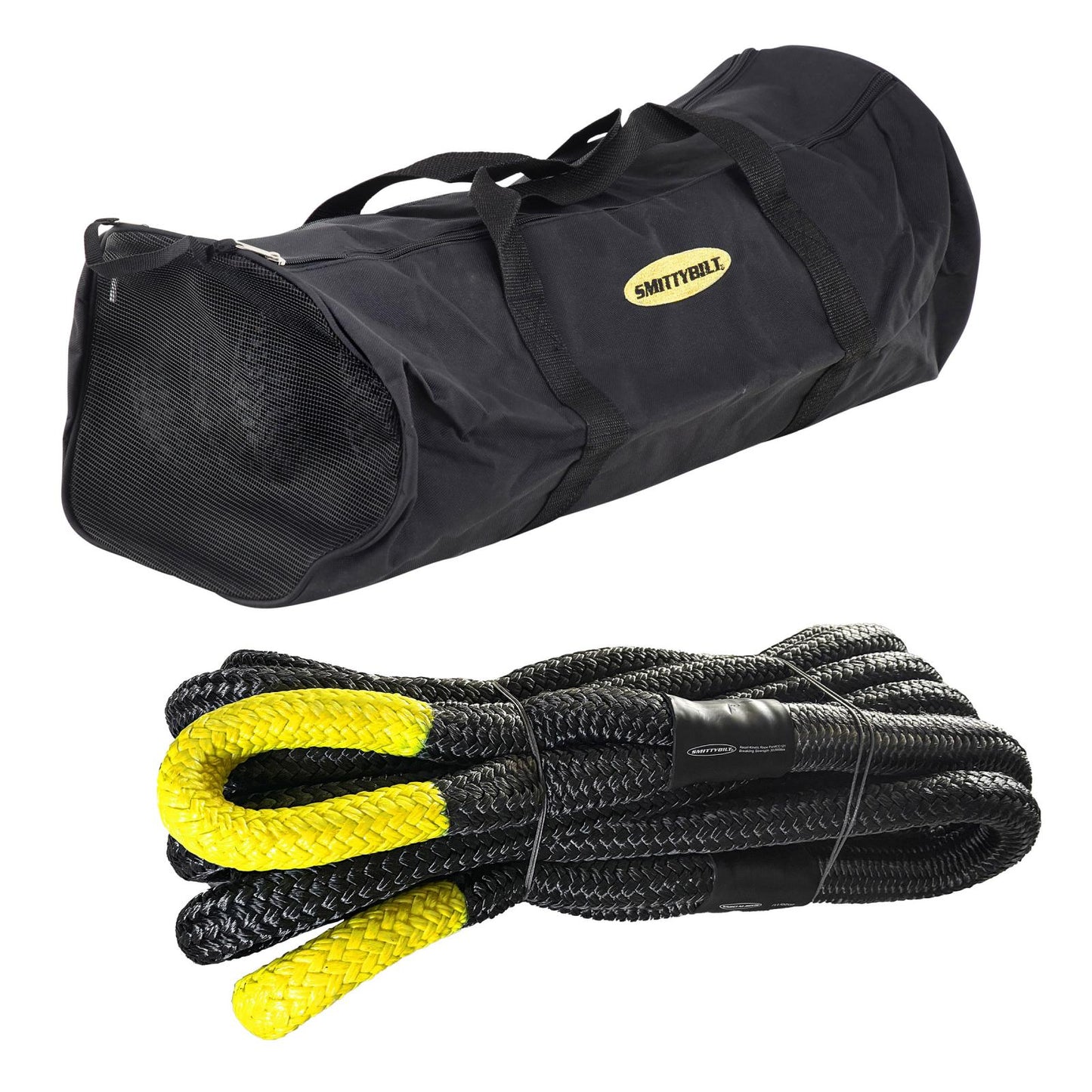 SMITTYBILT | Recoil Recovery Rope Breaking Strength at 30,000 Lbs 1 Inch X 30 Foot Heavy-Duty and Flexible Nylon Smittybilt |CC121