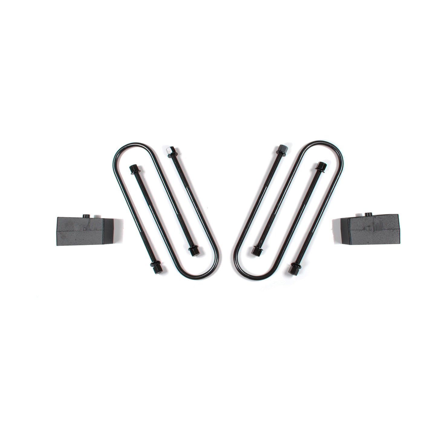 ZONE OFFROAD | 2" Block Kit - 4in U-bolts I ZOND1207 components including blocks and U-bolts for Ram 3500 rear lift.