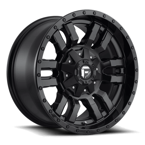 FUEL D596 SLEDGE Matte Black Gloss Black Lip