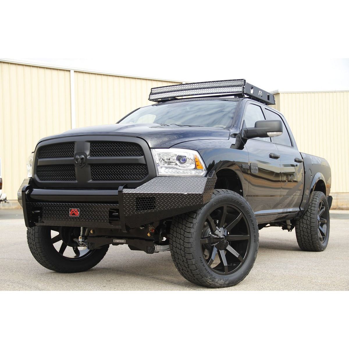 FAB FOURS DR09-K2461-1 Black Steel Front Ranch Bumper
