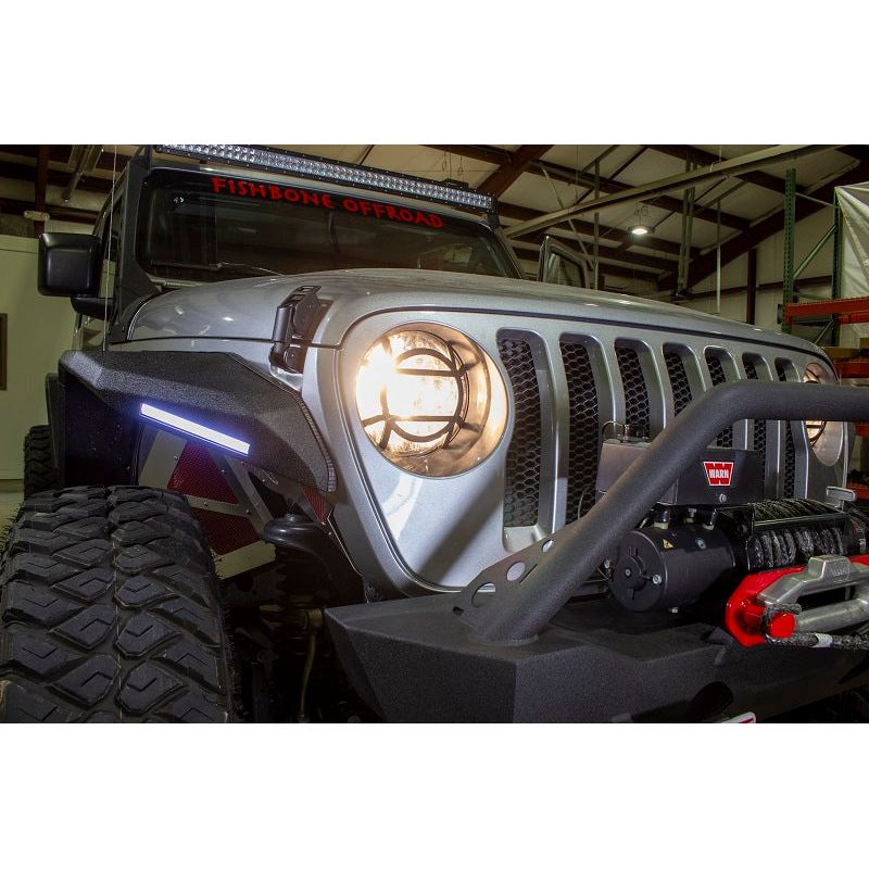 Fishbone Offroad | Jeep JL Headlight Guards For 18-Pres Wrangler JL Aluminum Fishbone Offroad | FB21121