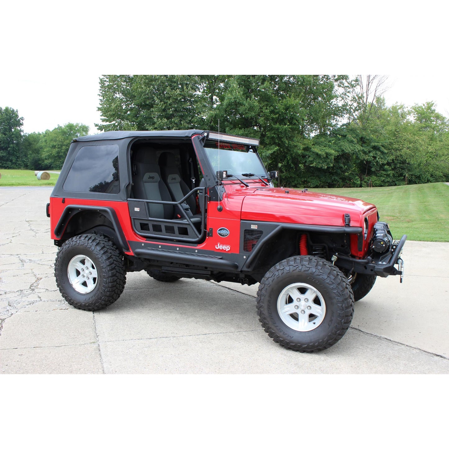 Fishbone Offroad | Jeep TJ Front Tube Doors 97-06 Wrangler TJ Black Textured Powdercoat Steel Fishbone Offroad | FB24078