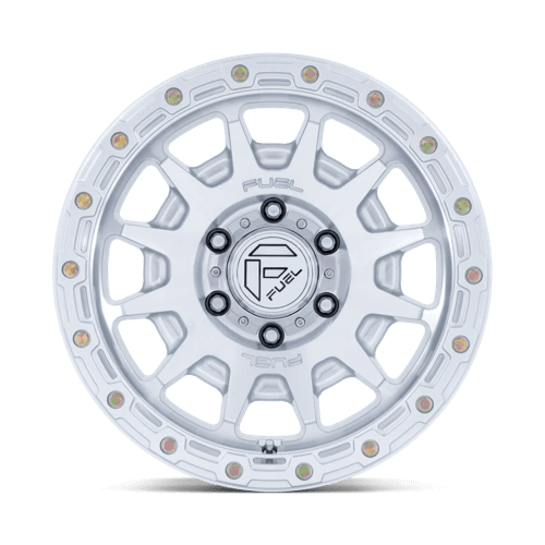 FUEL FC884 FORTRESS Gloss Silver W/ Machined Face