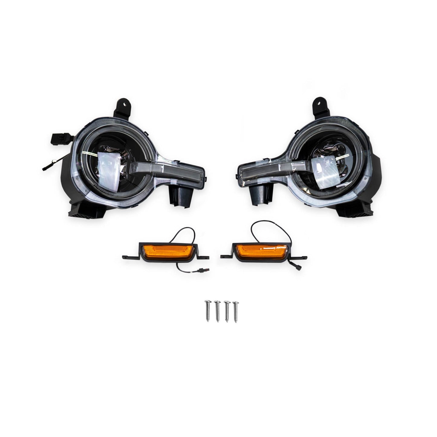 DV8 OFF-ROAD | 2021 2025 Ford Bronco Black Headlights | HLCBR-01