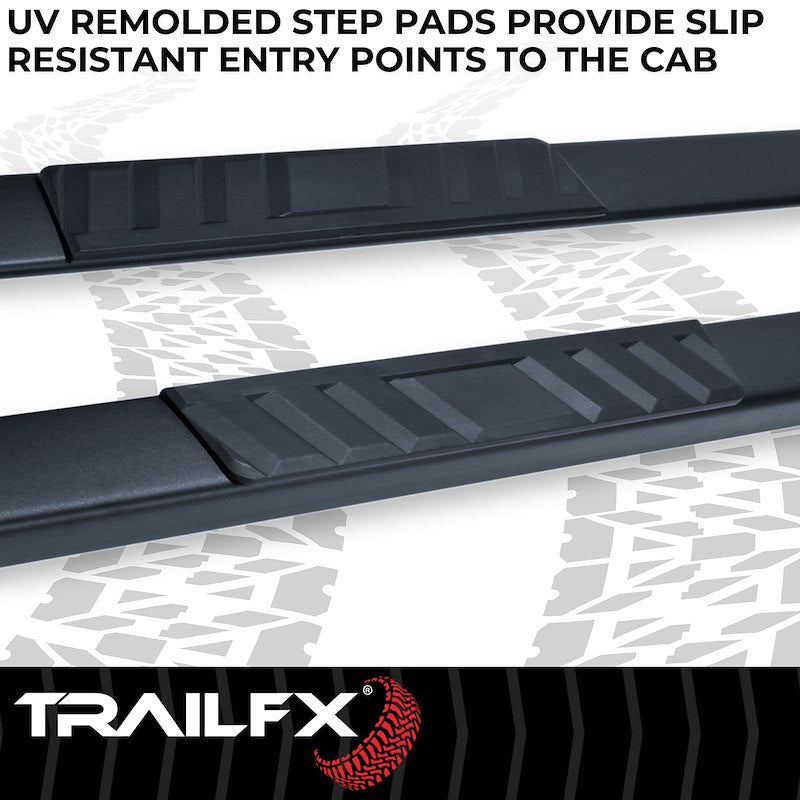 TrailFX | TFX 4" Trapezoid Side Steps RAM 1500 2019-2025 (New Body) | A4015B